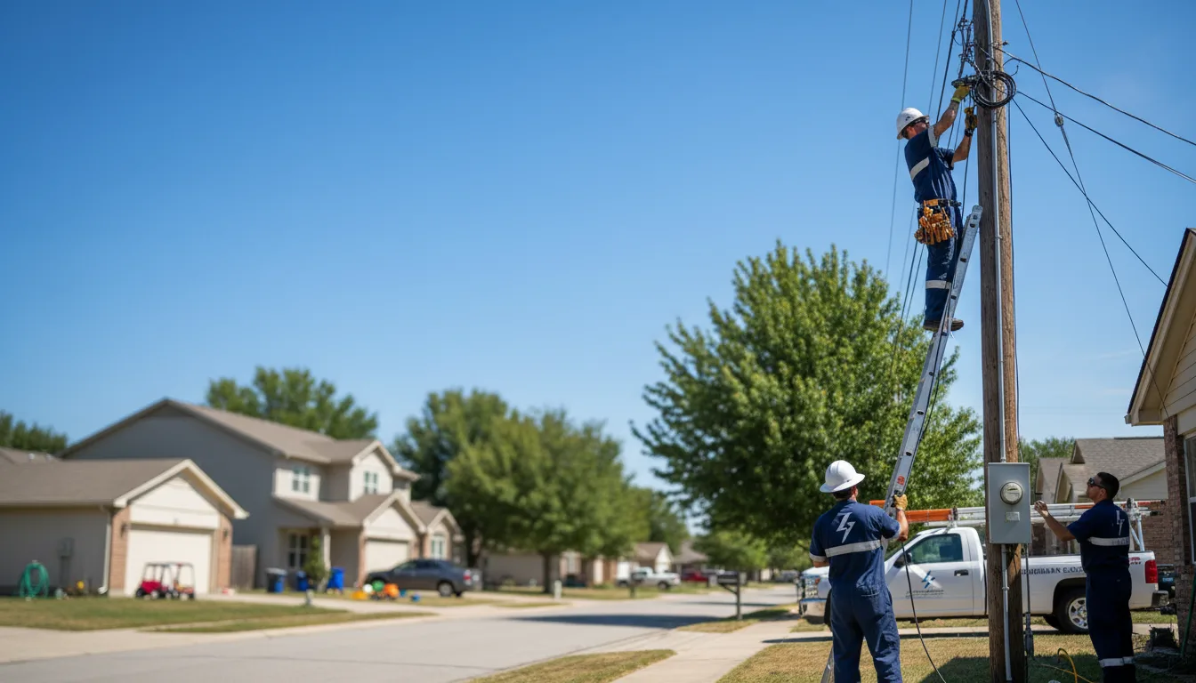 Residential electrician providing installation services in Fairview Heights, IL